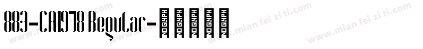 883-CA1978 Regular字体转换